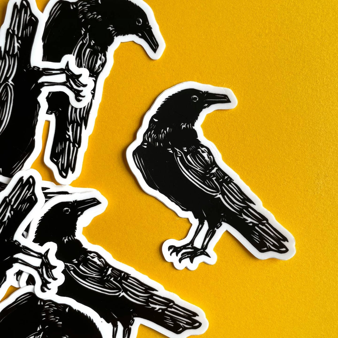 Crow Sticker Pier Six Press