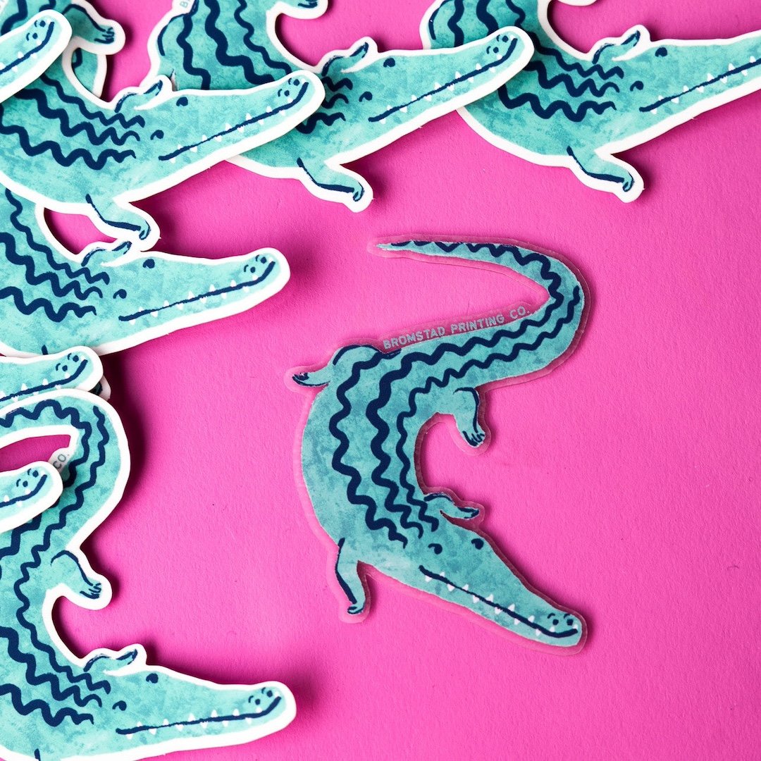 Crocodile Sticker Bromstad Printing Co