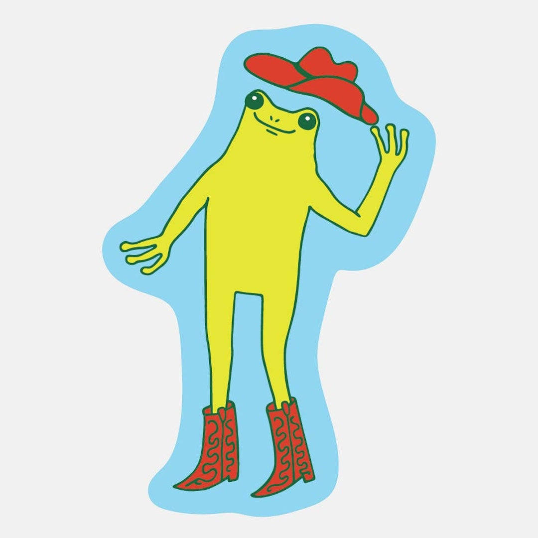 Yeehaw Froggy Sticker The Good Twin