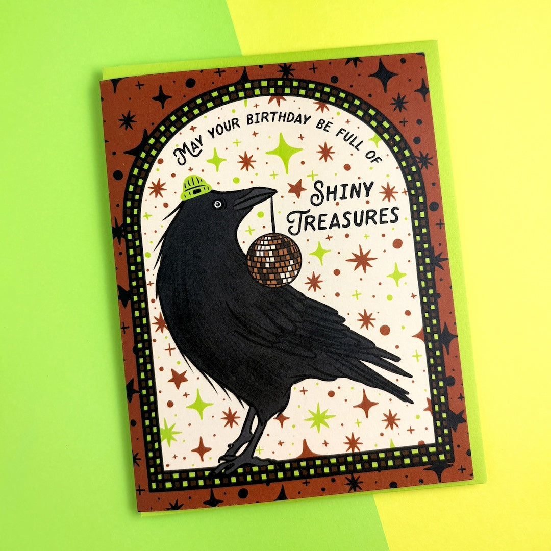 Crow Birthday Card Boss Dotty Paper Co