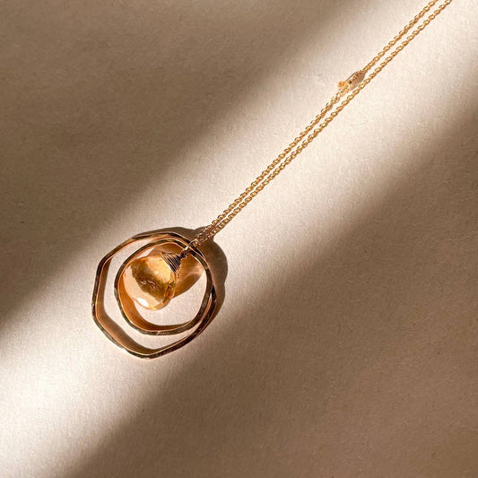 Double Organic Stone Necklace