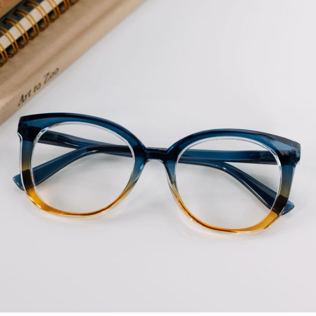 Fiona - Blue/Amber Ombre Readers Peepers