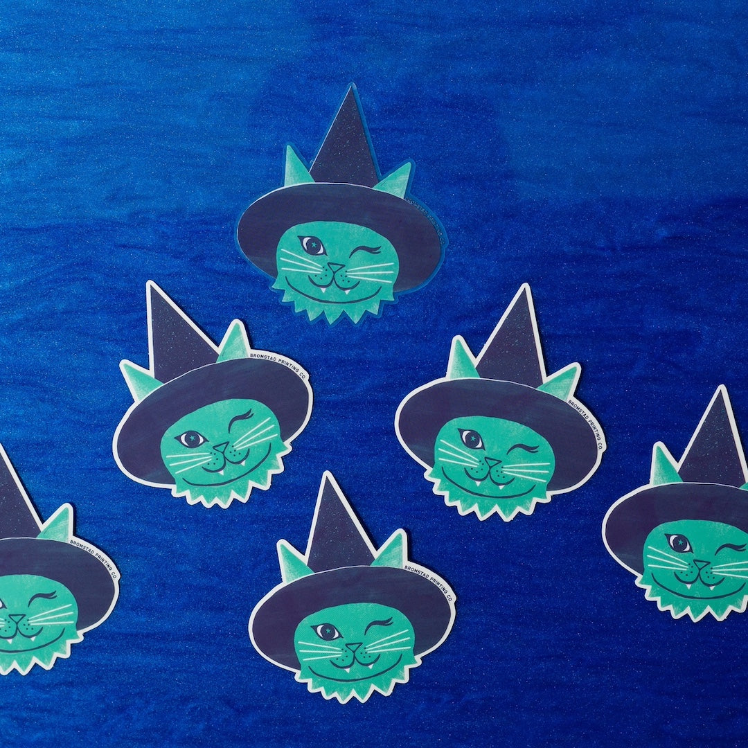 Witch Cat Sticker Bromstad Printing Co