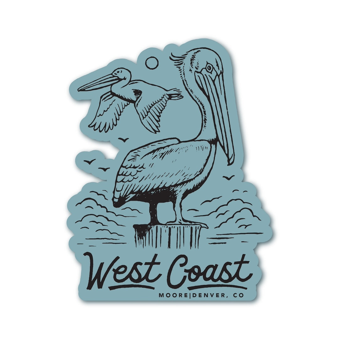 West Coast Pelican Sticker Moore Collection