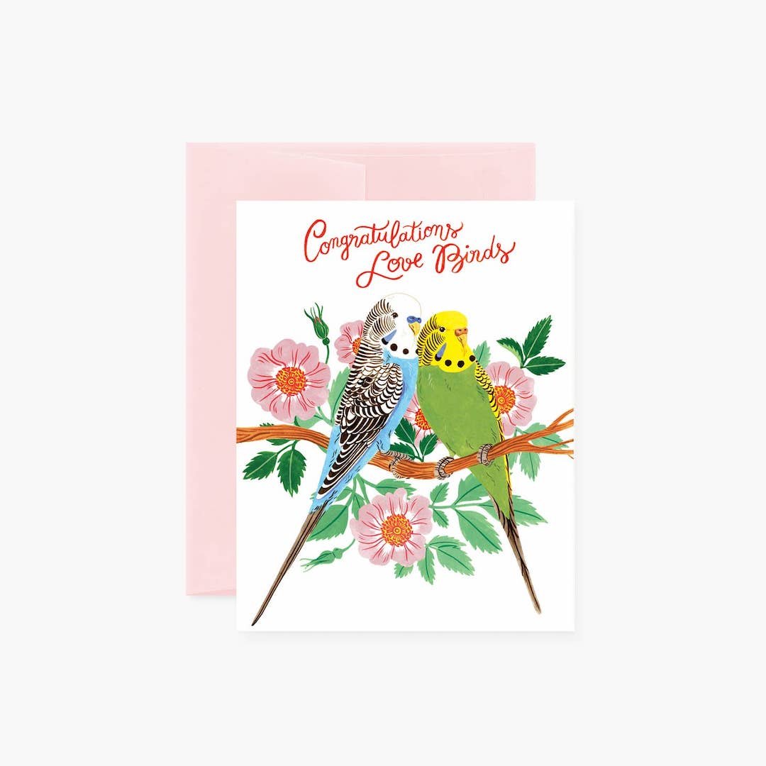 Congratulations Love Birds Botanica Paper Co