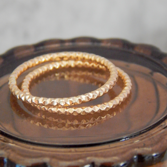 Gold Sparkle Stacking Ring Barberry & Lace