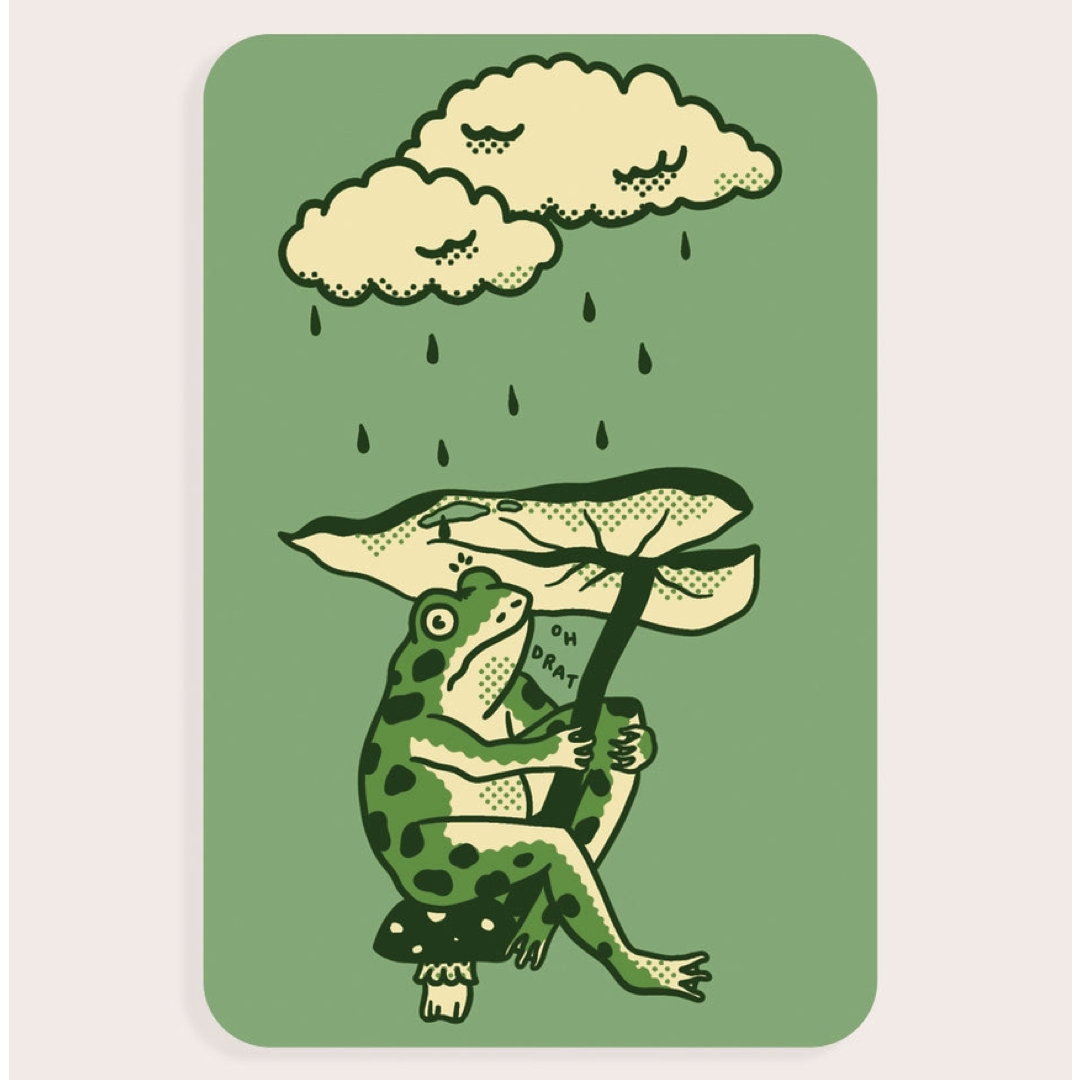 Leaf Umbrella Sticker Stay Home Club