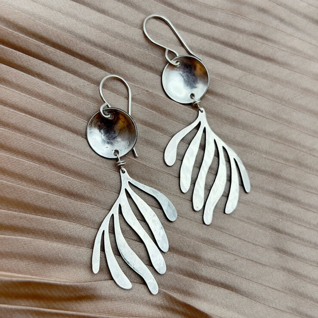 Sea Fern Earrings Fluff Hardware