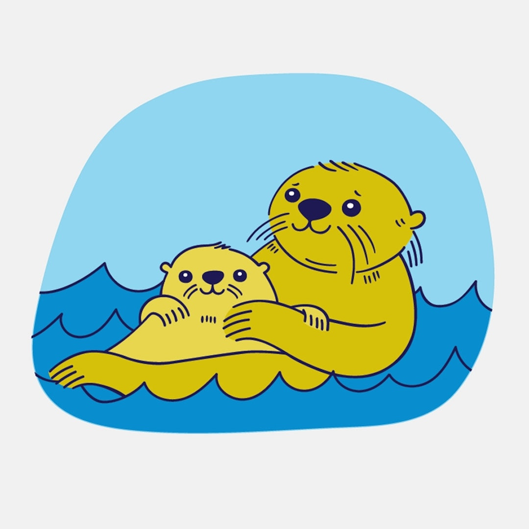 Otters Sticker The Good Twin