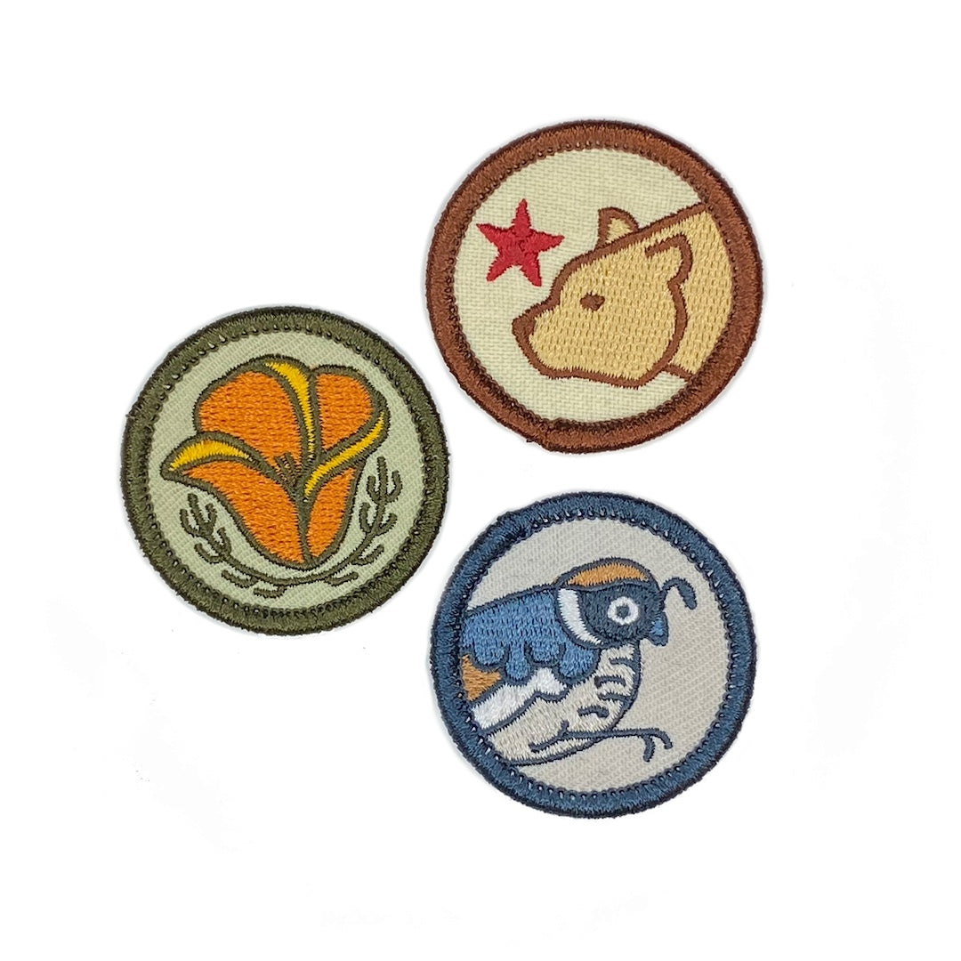 California Merit Badges Poppy & Quail