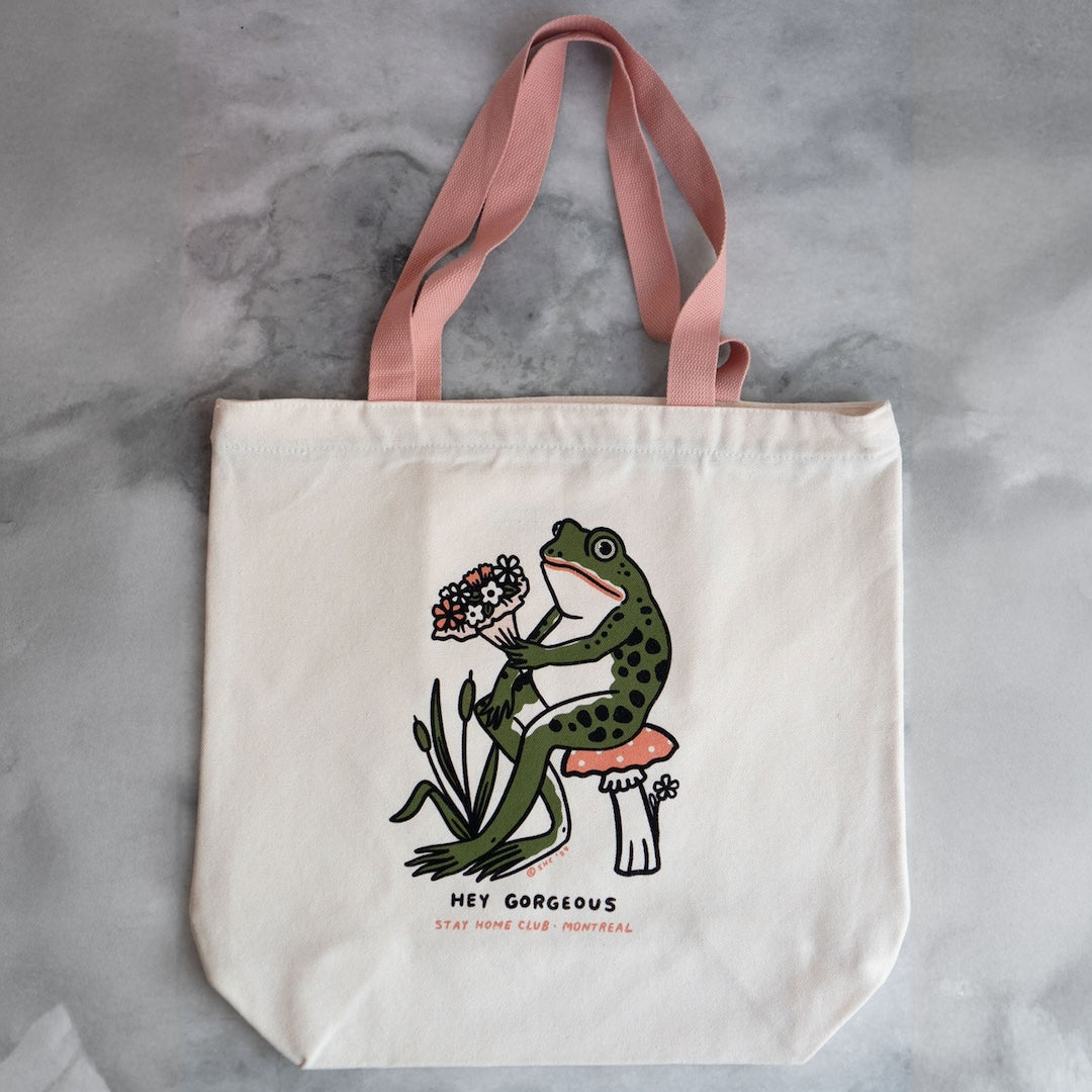 Hey Gorgeous Big Zip Tote