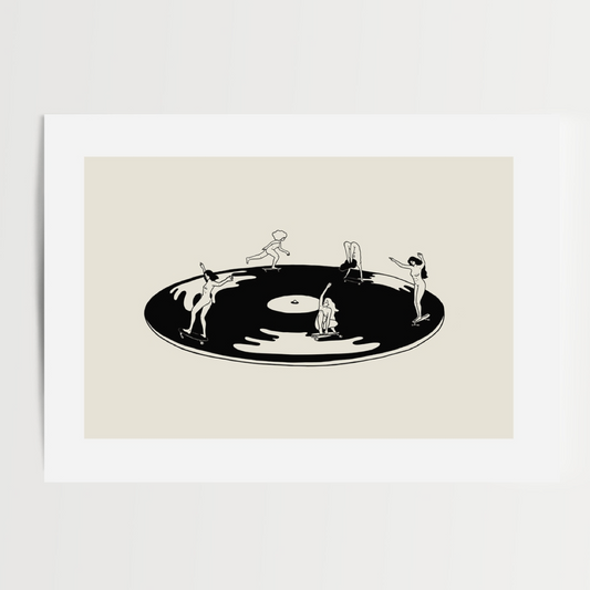 Skate Session on Vinyl Record Print