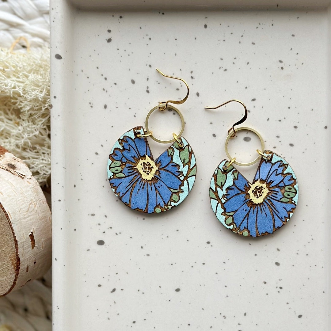 Bitterroot Periwinkle Earrings Wicket Goods