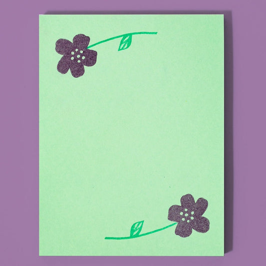Flower Pair Notepad Bromstad Printing Co