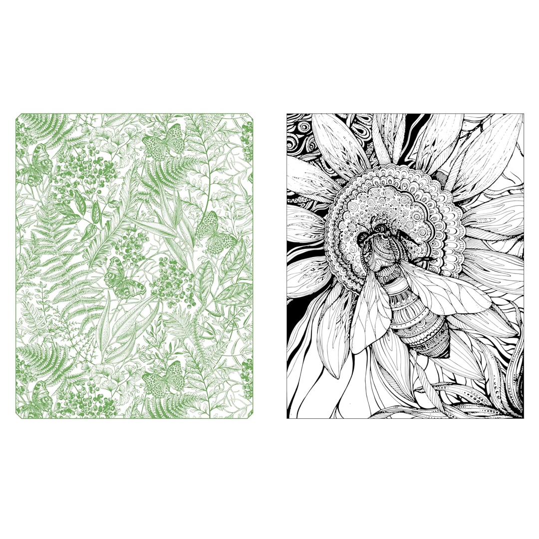 Butterflies, Bees & Dragonflies Coloring Book Quarto