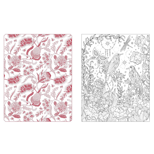 Butterflies, Bees & Dragonflies Coloring Book Quarto