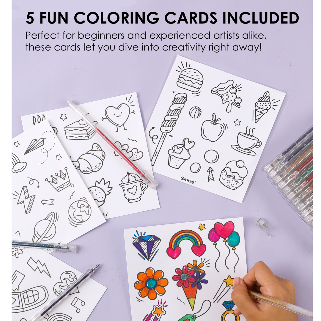 Iridescent Glitter Gel Ink Pen Set Of 18 Grabie