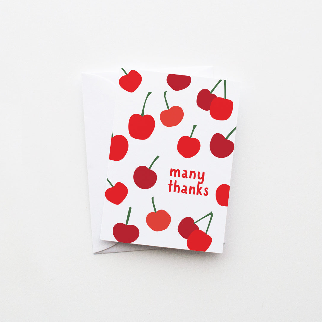 Mini Cherries Thank You Card Graphic Anthology Greeting Cards