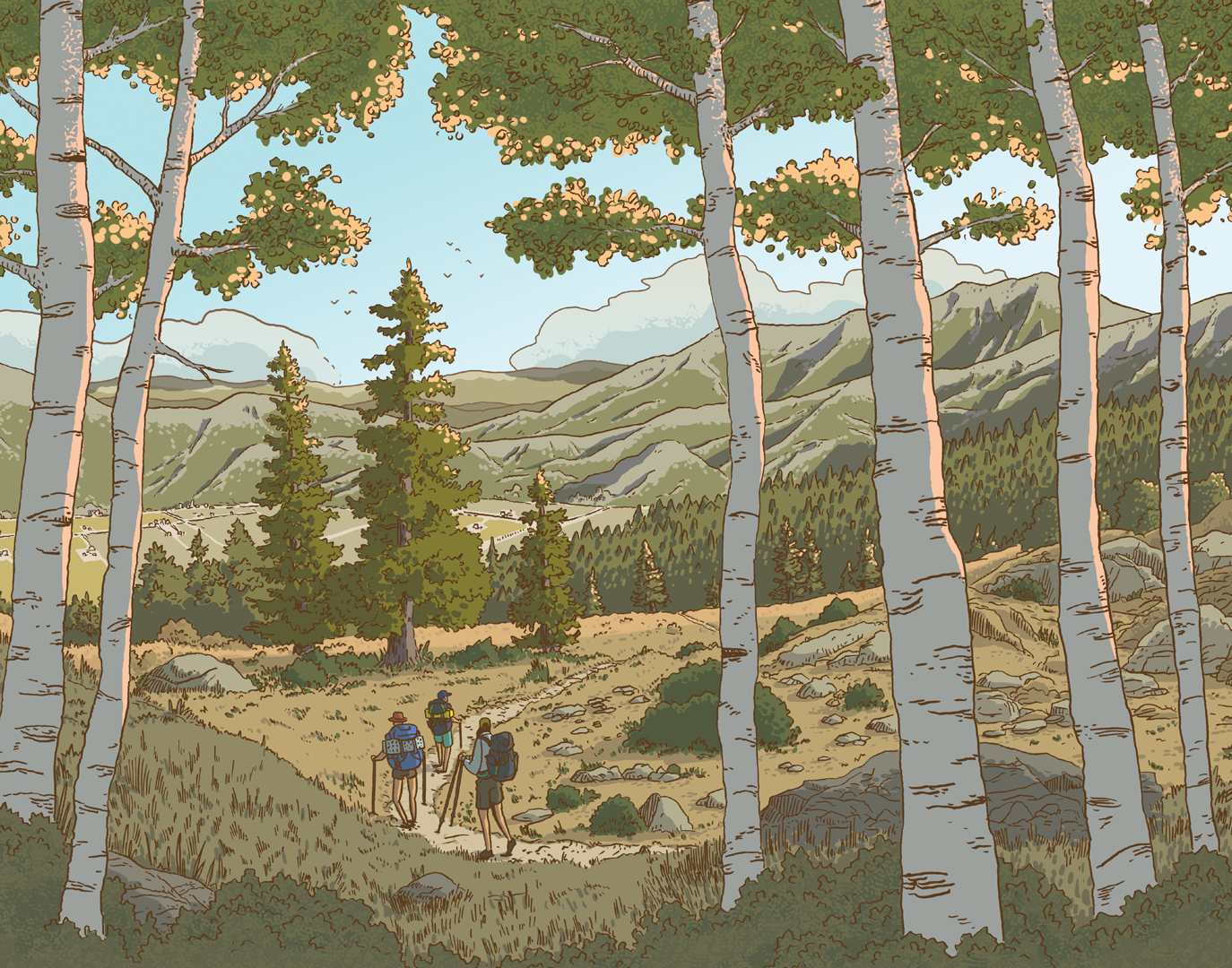 Collegiate Peaks Loop Print Mike Bencze