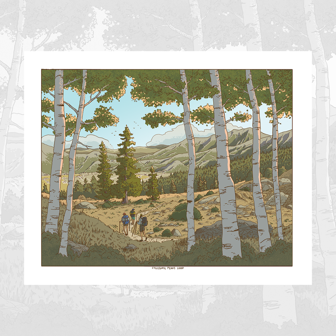 Collegiate Peaks Loop Print Mike Bencze
