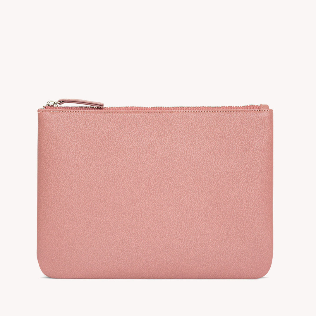 Vegan Leather Zip Pouch Gry Mattr