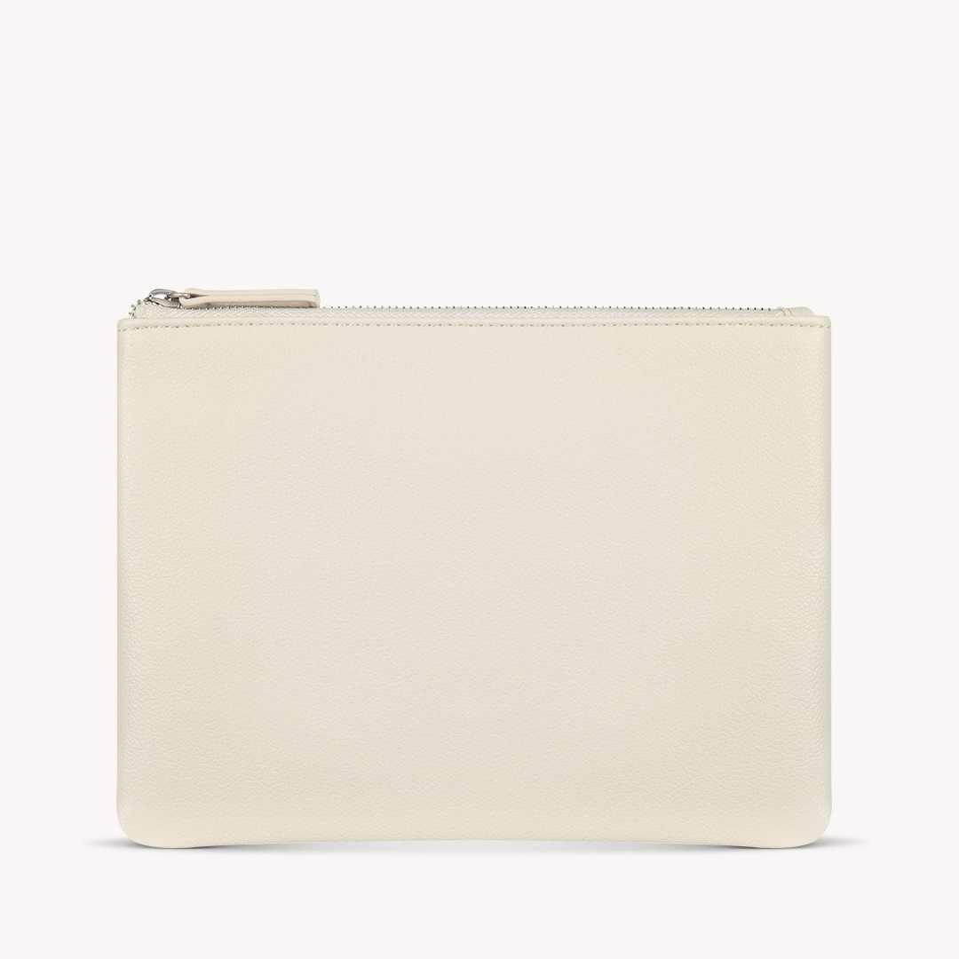 Vegan Leather Zip Pouch Gry Mattr