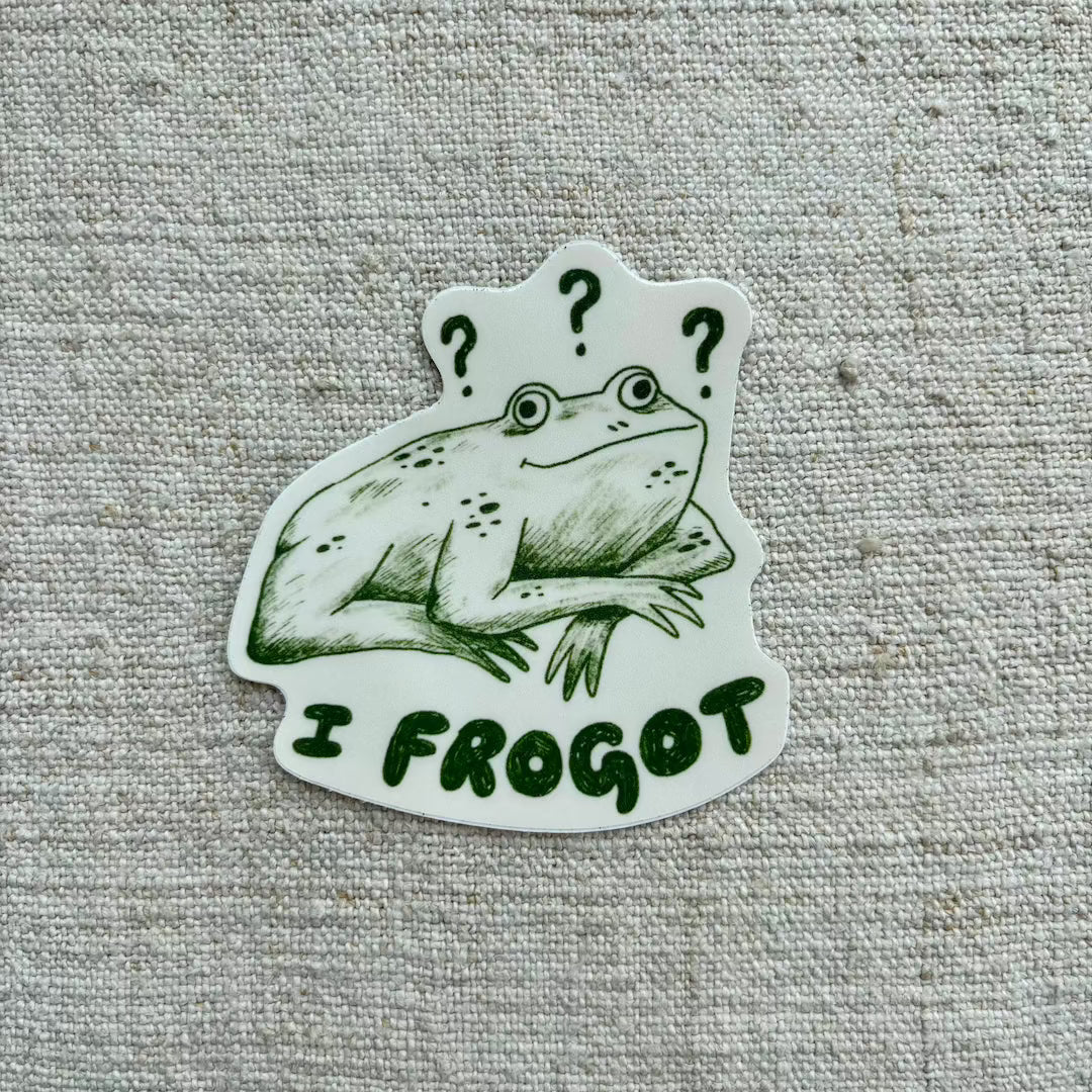 I Frogot Sticker Allison Mckeen Art