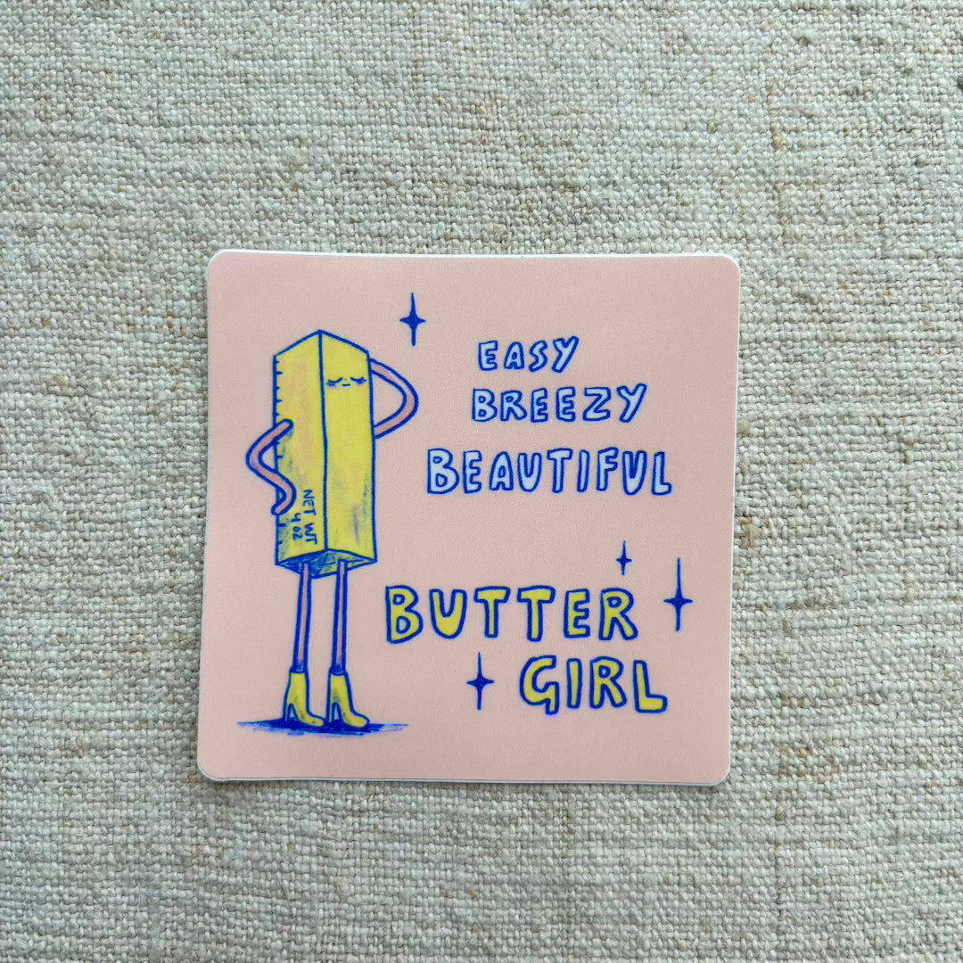 Butter Girl Sticker Allison Mckeen Art