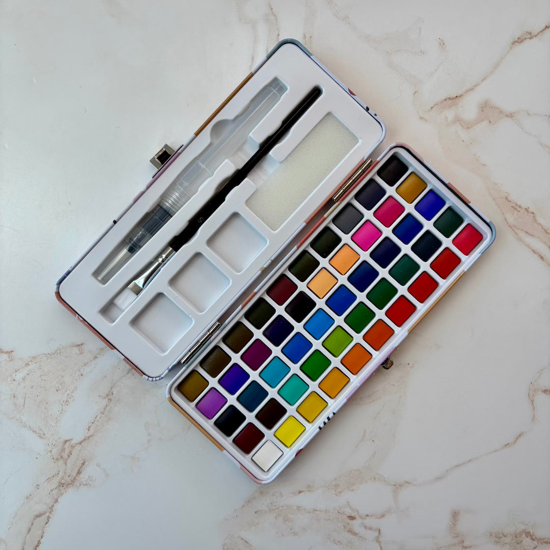 Watercolor Set Of 50 With Brushes