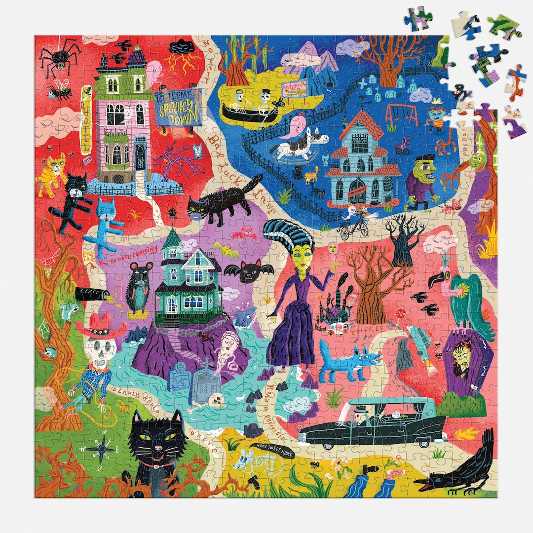 Welcome to Spooky Town 500 Piece Puzzle Chronicle Books