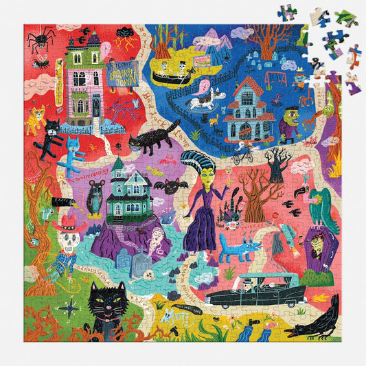 Welcome to Spooky Town 500 Piece Puzzle Chronicle Books