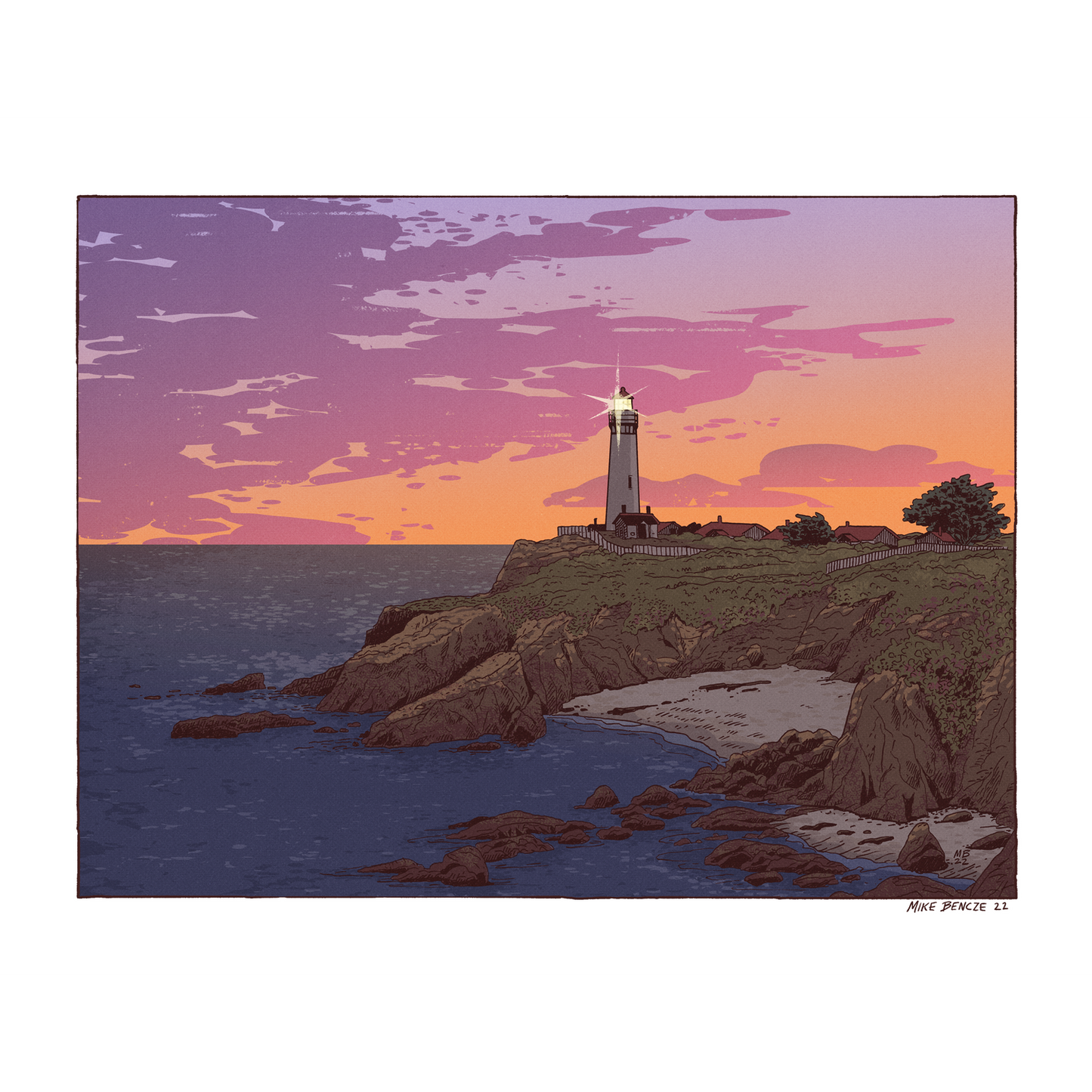Pigeon Point Print Mike Bencze