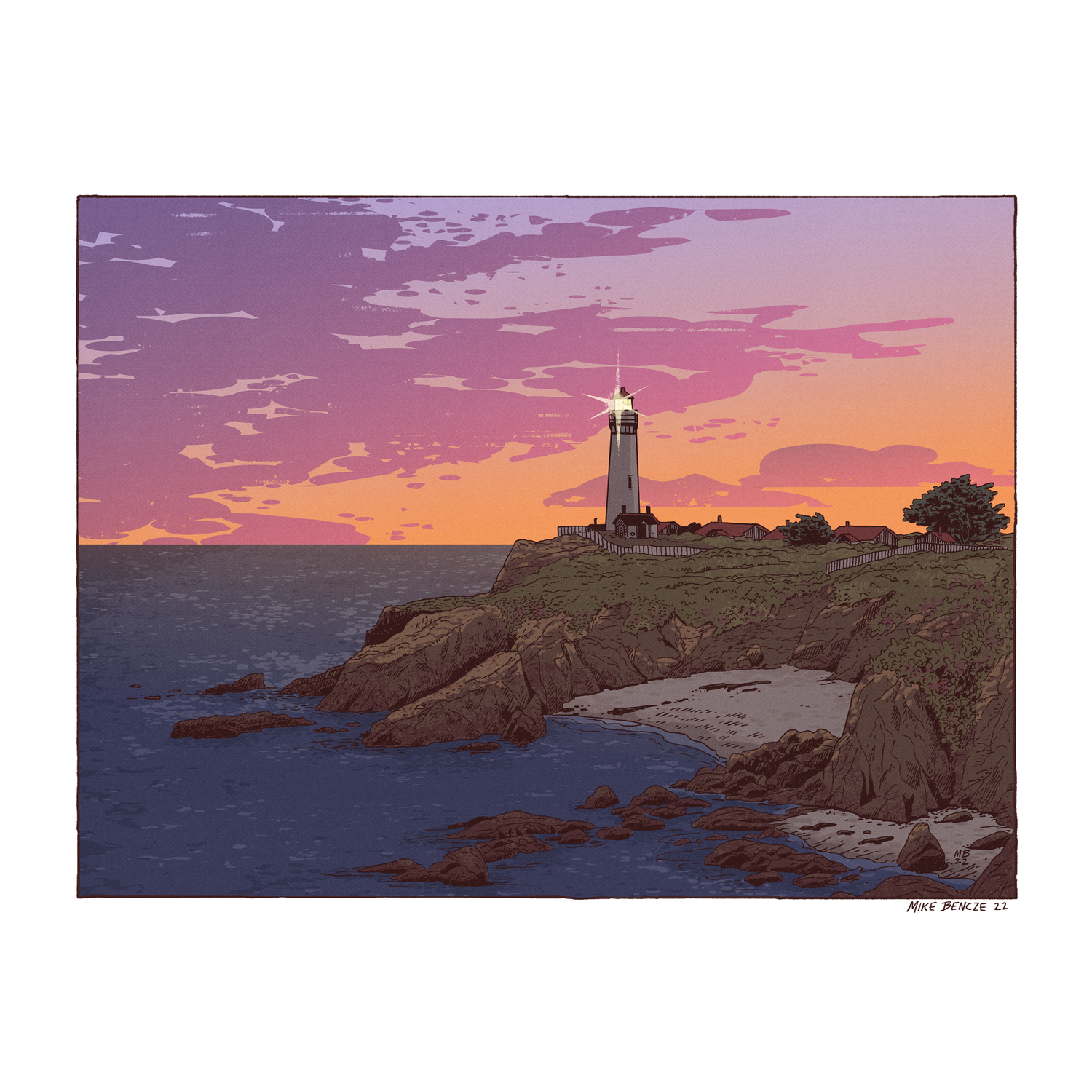 Pigeon Point Print Mike Bencze