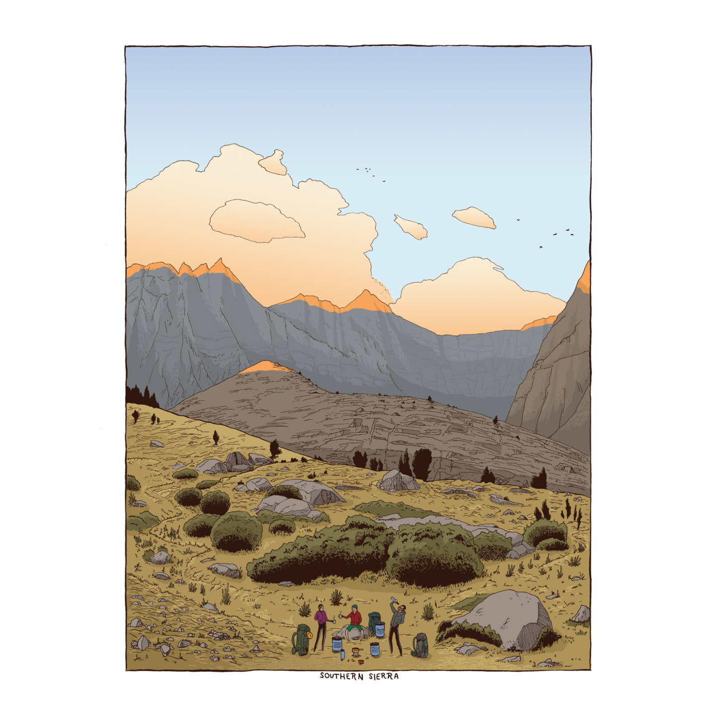 Southern Sierra Print Mike Bencze