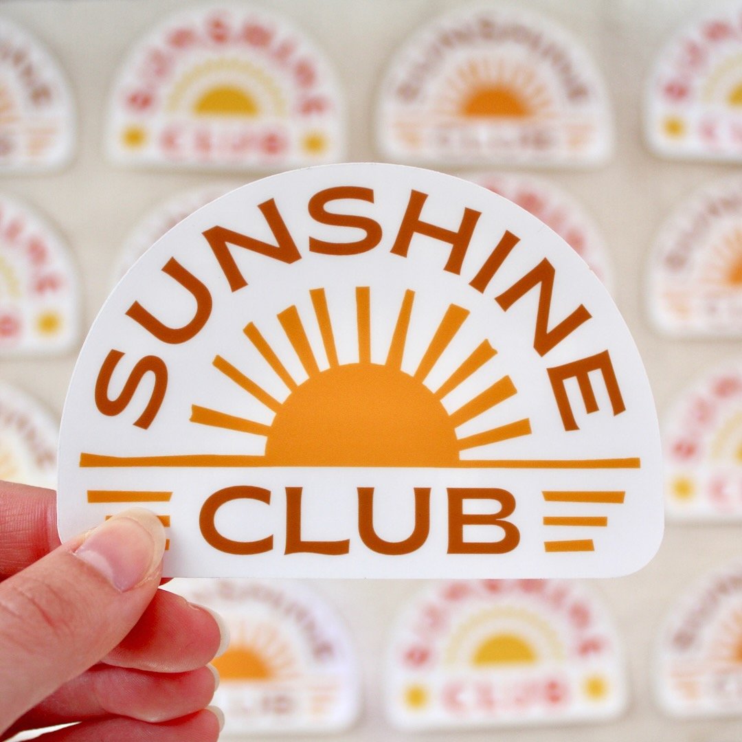 Sunshine Club Stickers Mountain Sea Living