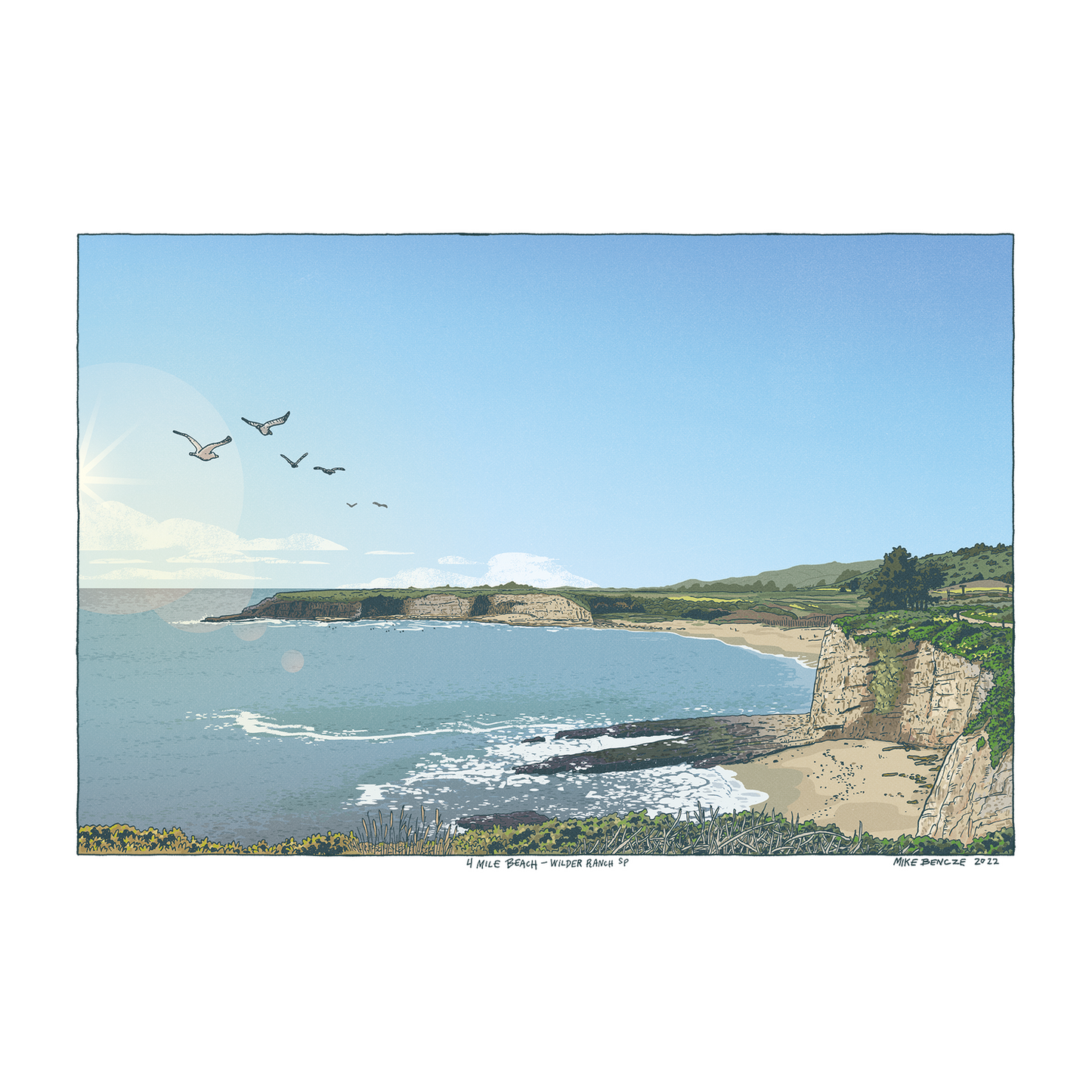 Four Mile Beach Print Mike Bencze
