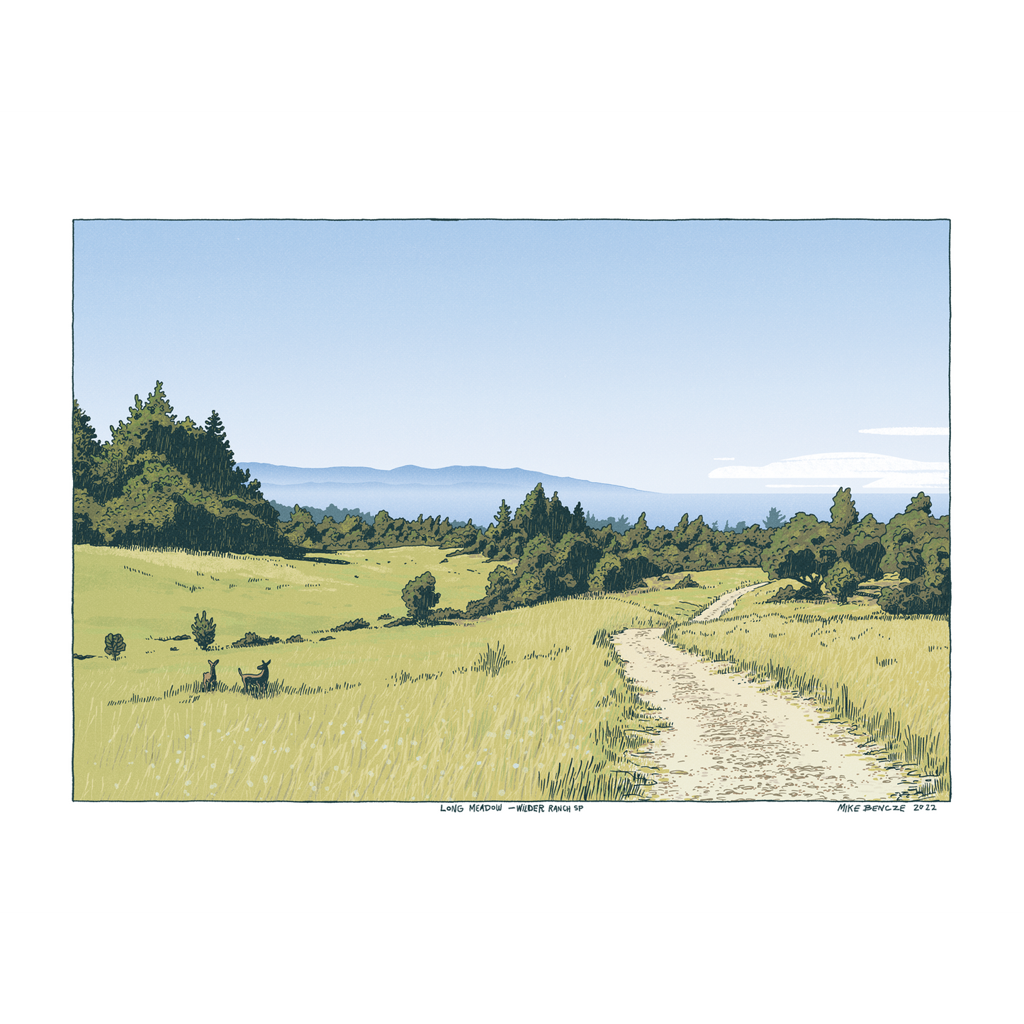 Long Meadow Print Mike Bencze