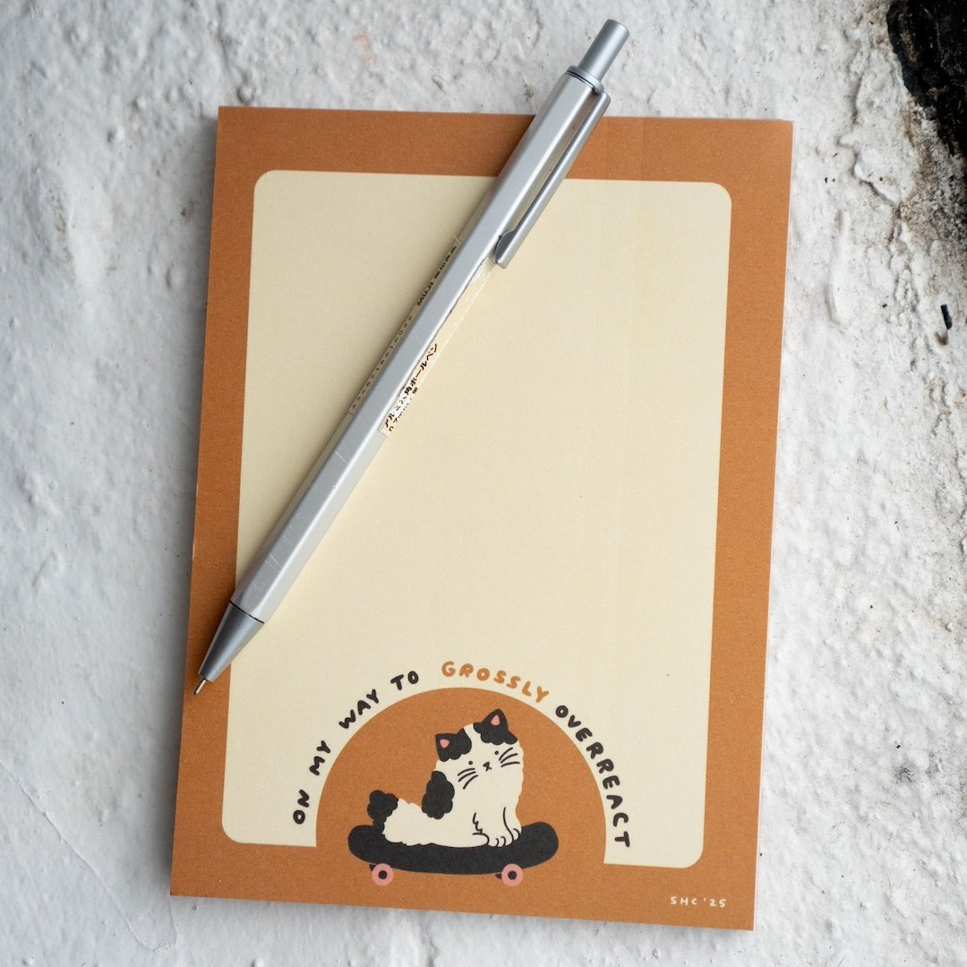 On My Way to Overreact Notepad Stay Home Club