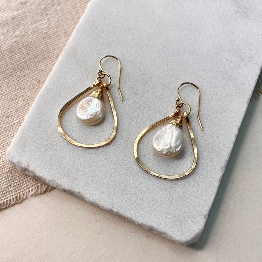 Pearl Mini Teardrop Earrings