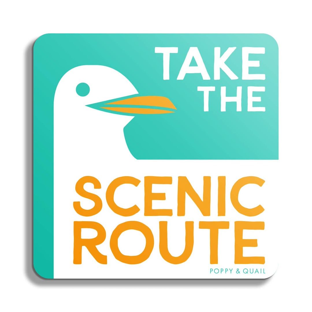 Scenic Seagull Sticker Poppy & Quail