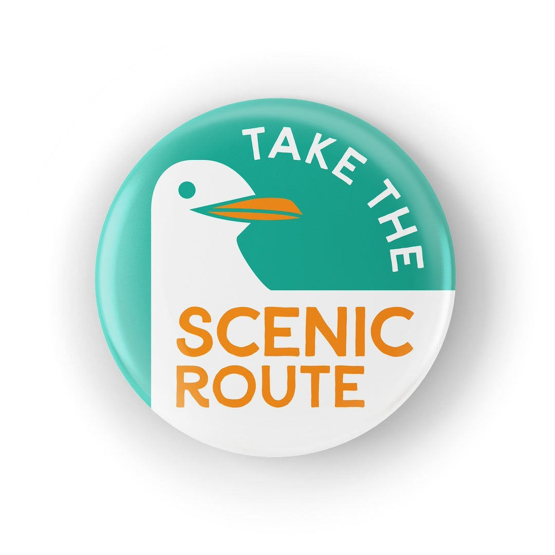 Scenic Seagull Button Poppy & Quail