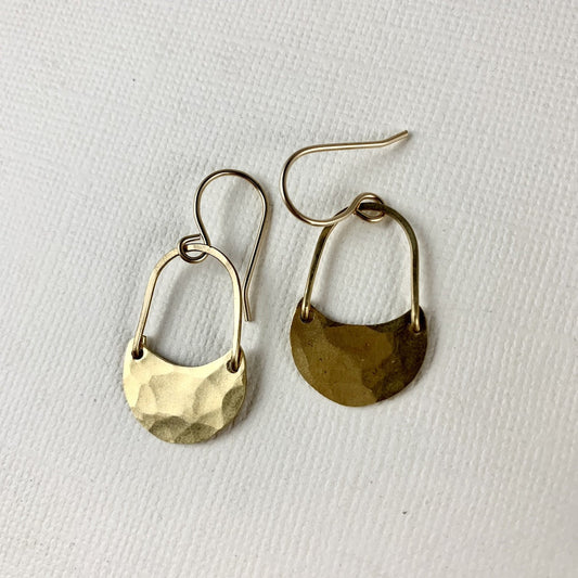 Golden Moon Earrings Fluff Hardware