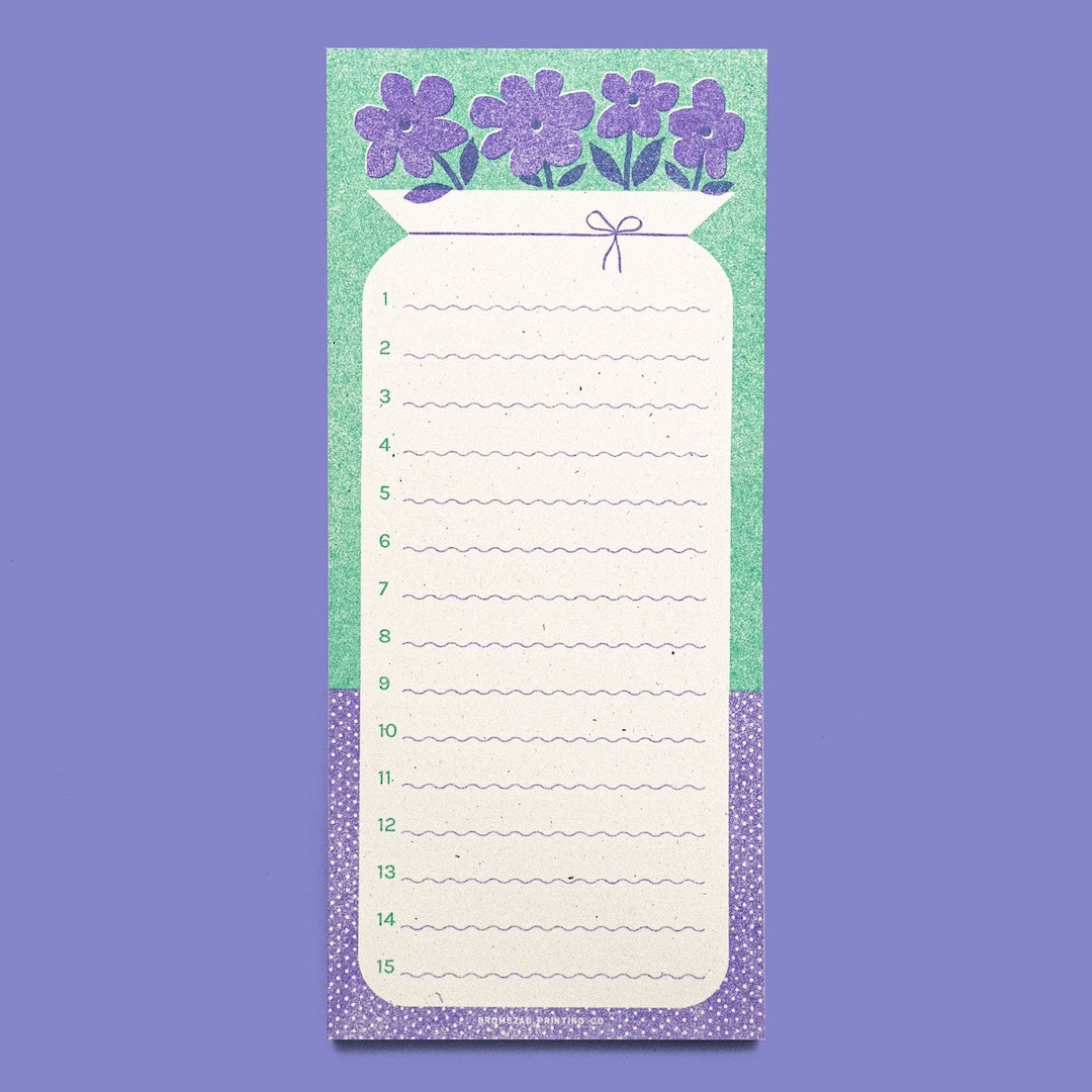 Vase of Flowers Notepad Bromstad Printing Co