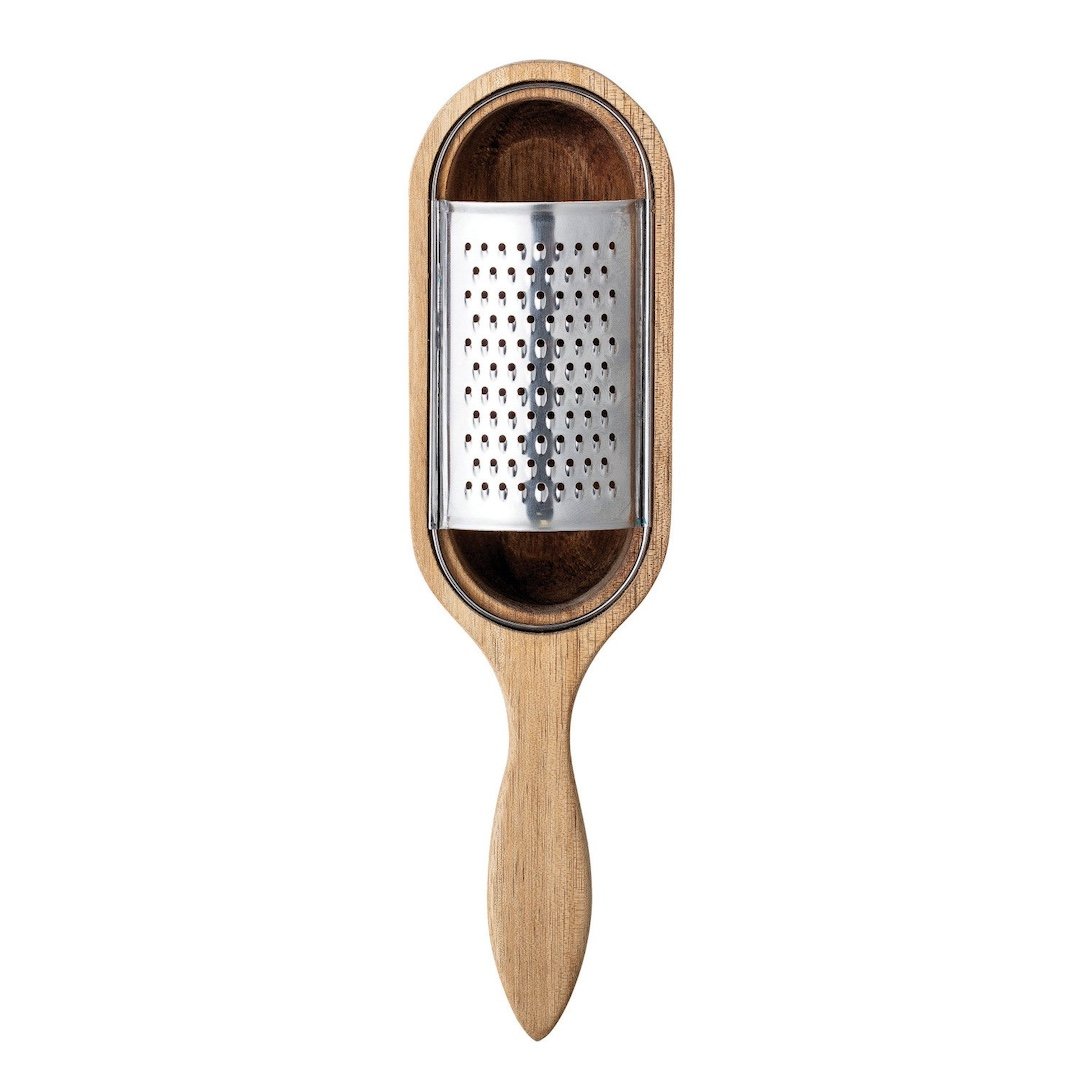 Wood and Stainless Steel Cheese Grater Bloomingville