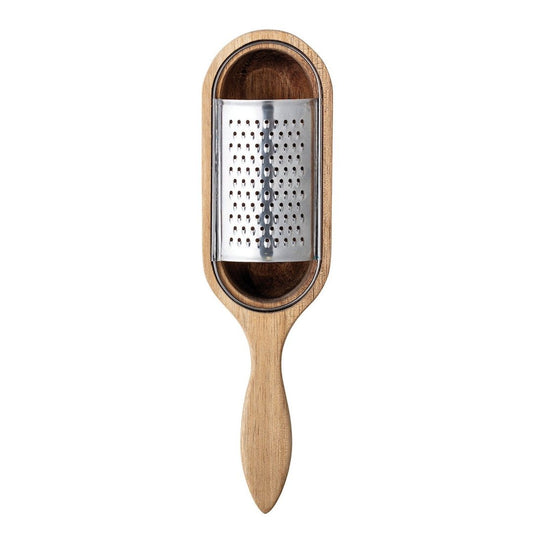 Wood and Stainless Steel Cheese Grater Bloomingville