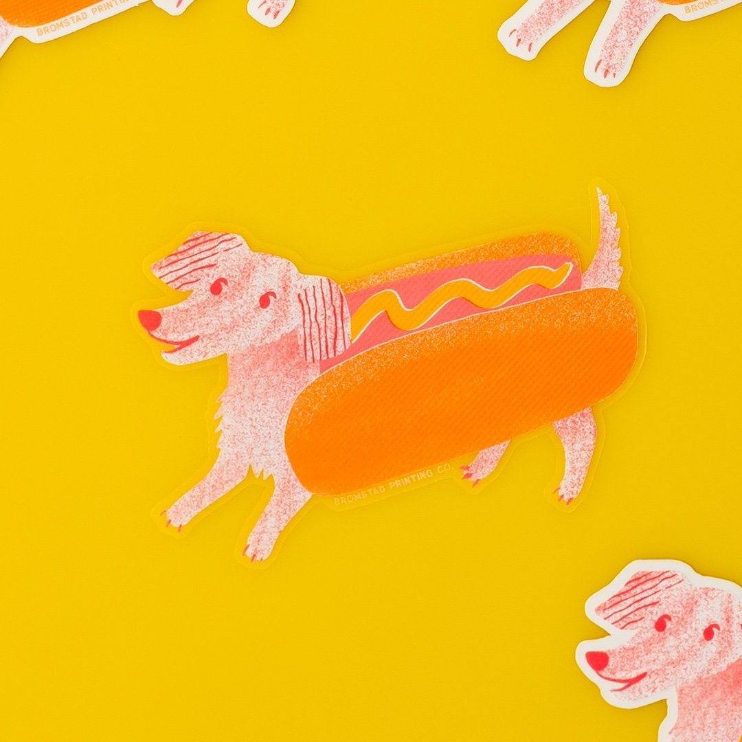 Weiner Hot Dog Sticker Bromstad Printing Co