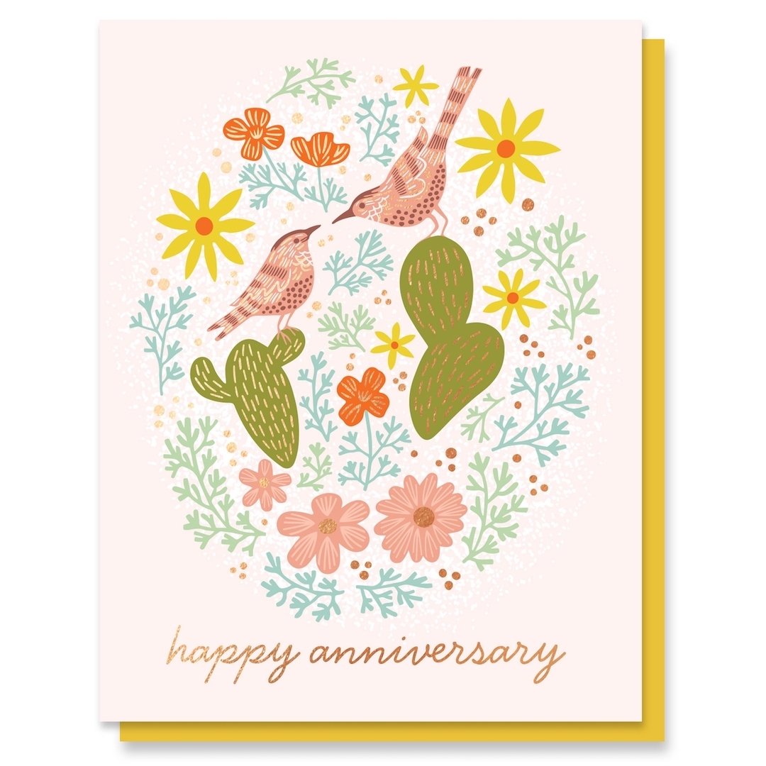 Cactus Wren Anniversary Paper Parasol Press