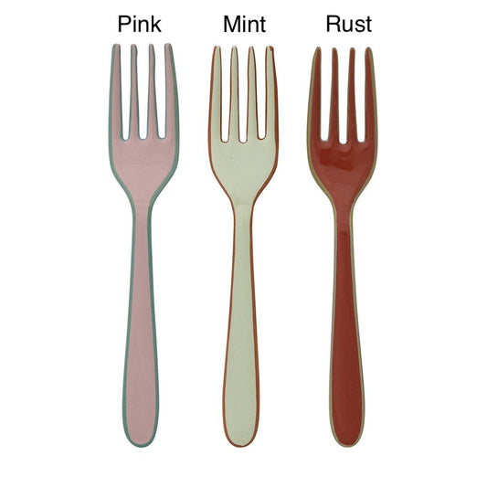 Earth Tone Enameled Forks Creative Co-Op