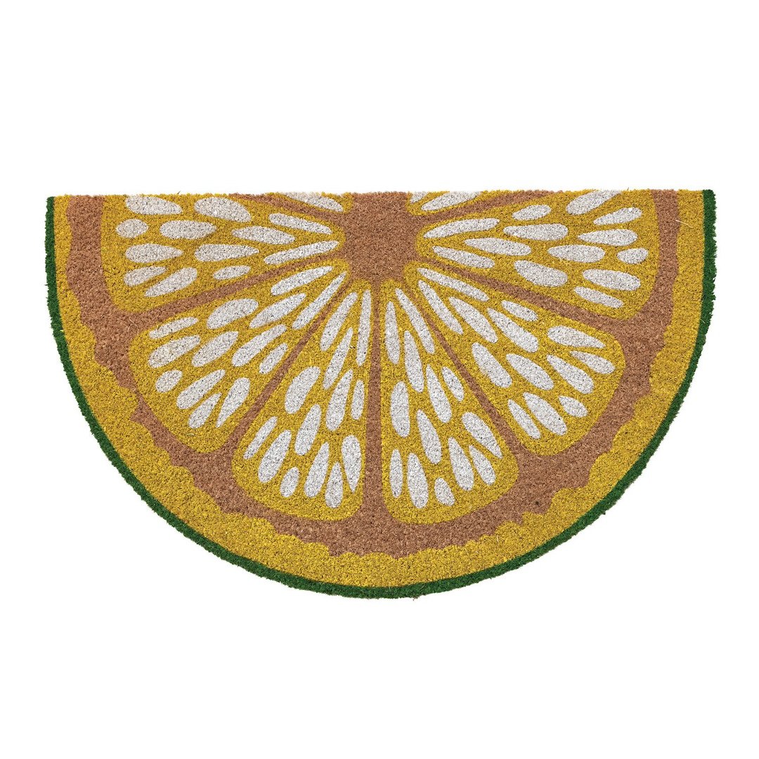 Lemon Slice Doormat Creative Co-Op