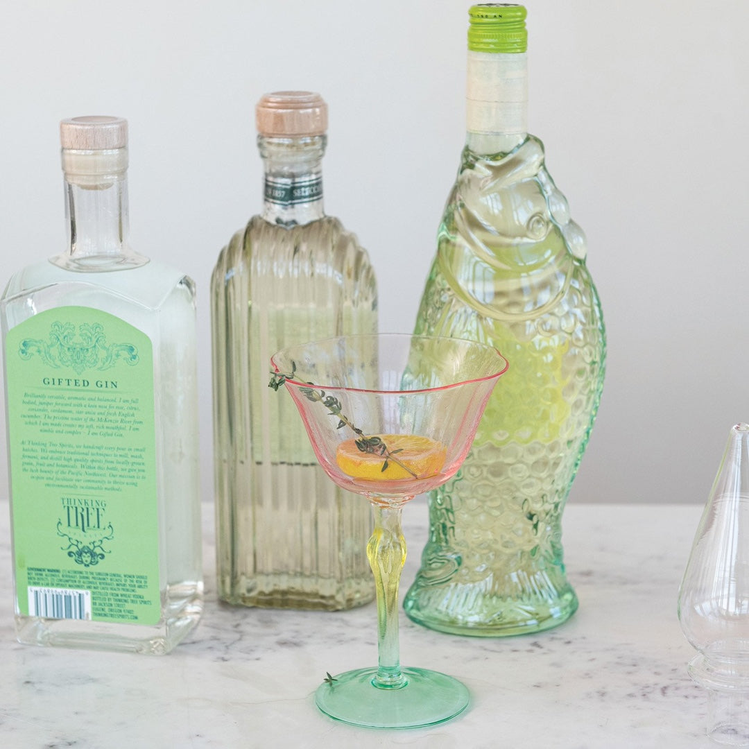 Hand-Blown Stemmed Wine Glass Creative Co-Op